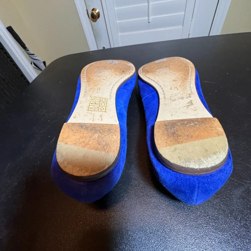 Jeffrey Campbell royal blue suede size 8  flats loafers